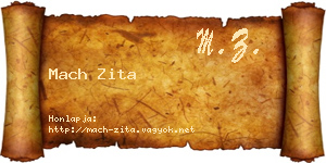 Mach Zita névjegykártya