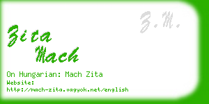 zita mach business card